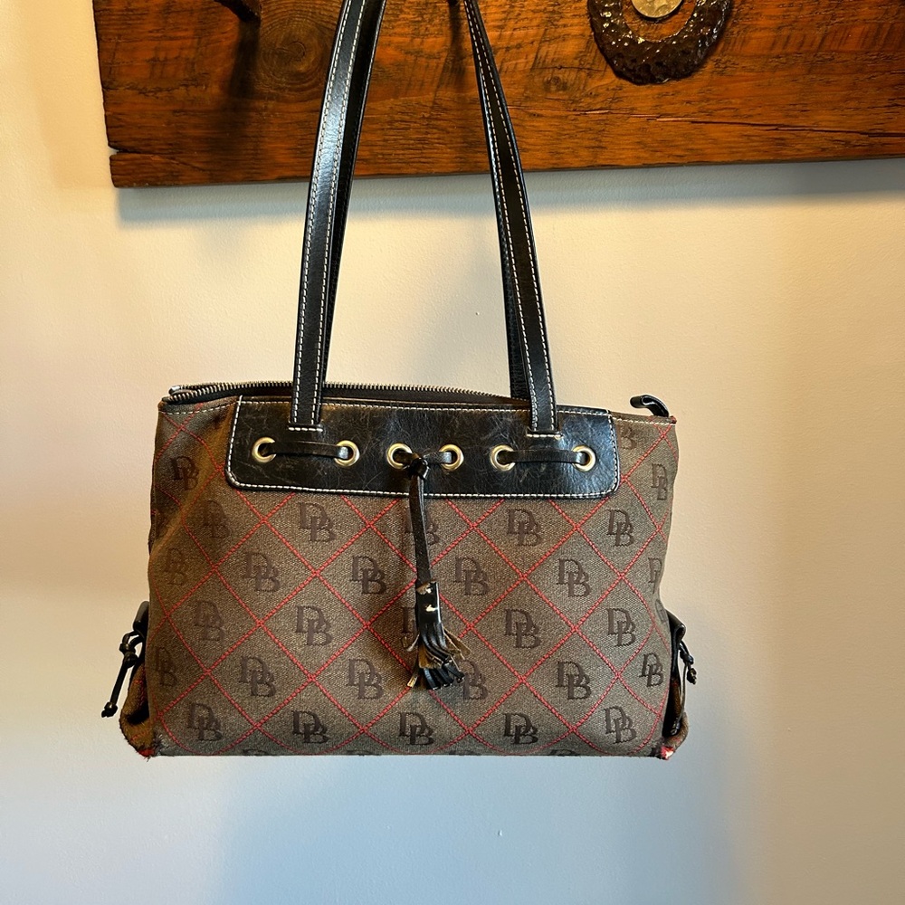 Dooney & Bourke Brown and Black Shoulder Bag